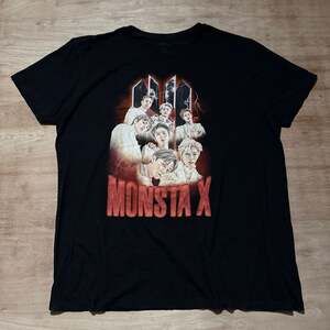 Monsta X K-Pop Graphic Band T-Shirt Starship Entertainment Hashtag Brand